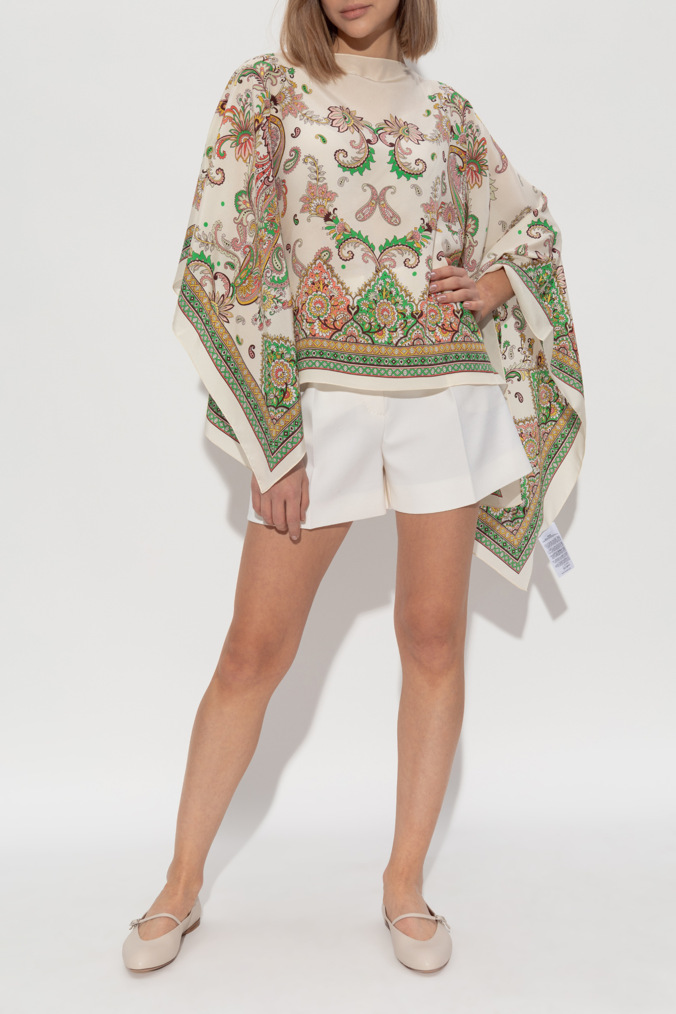 Multicolour Silk poncho Etro - Vitkac Italy